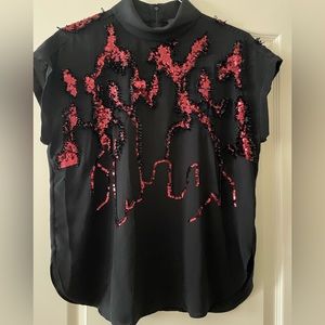 BY MALENE BIRGER Embroidered chiffon shirt